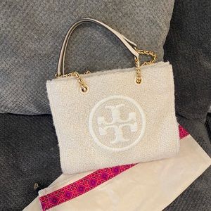 Tory Burch Ella Boucle chain mini tote